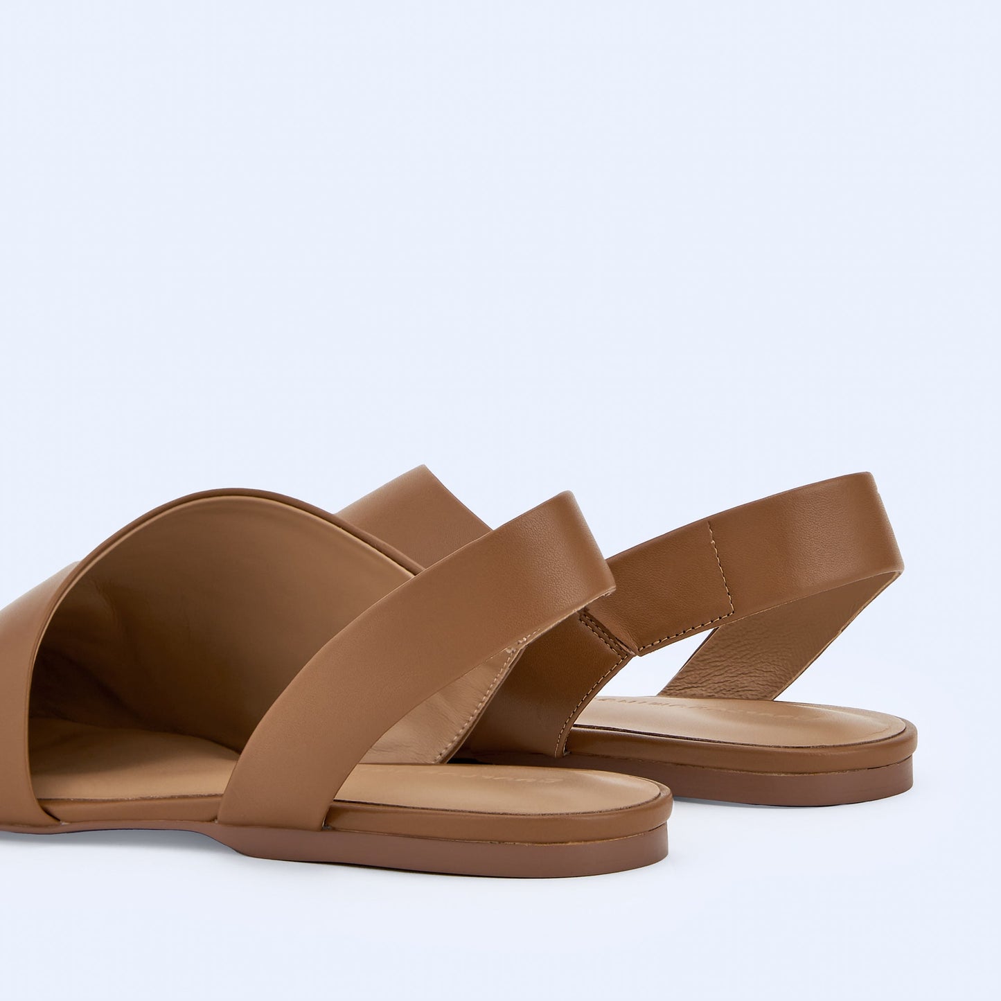 Buff Leather Asymmetric Slipper