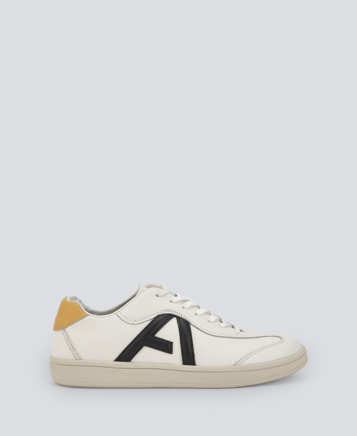 White Padded Leather Maxi Logo Sneakers