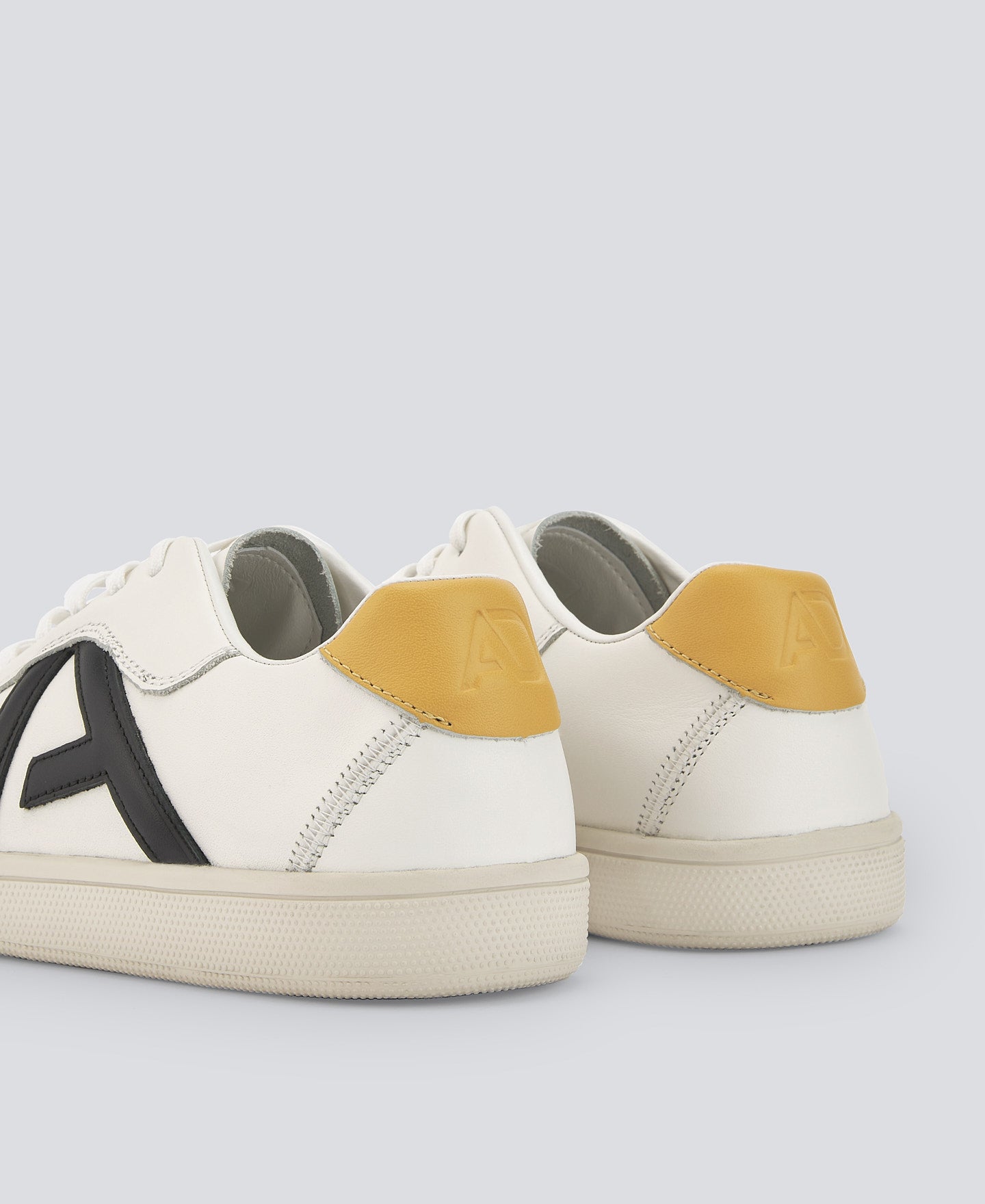 White Padded Leather Maxi Logo Sneakers