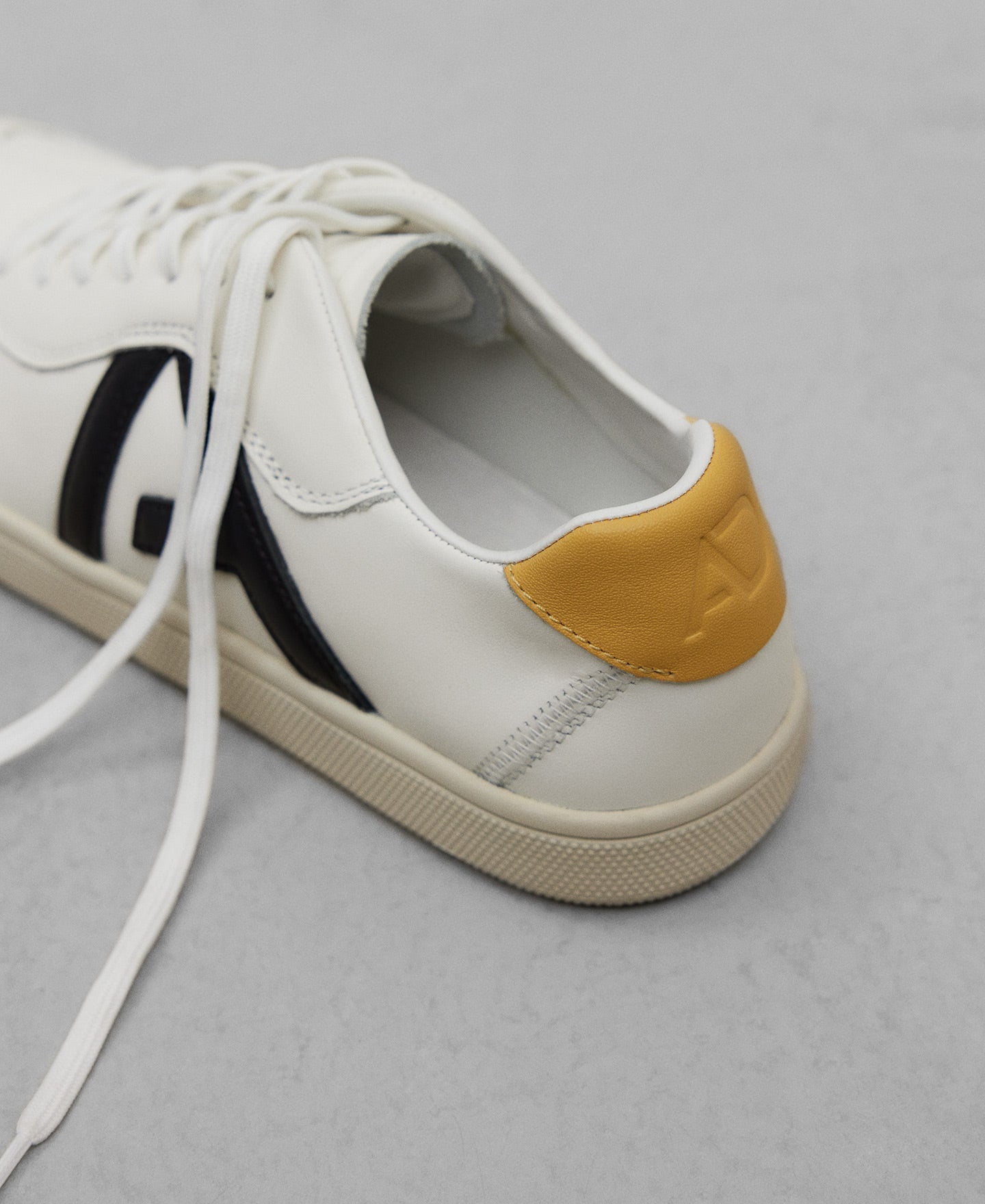 White Padded Leather Maxi Logo Sneakers