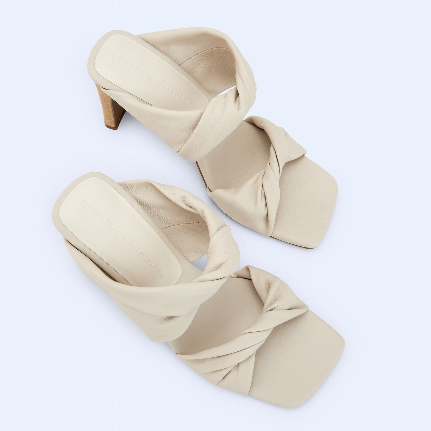 Elegant Ecru Leather Heels