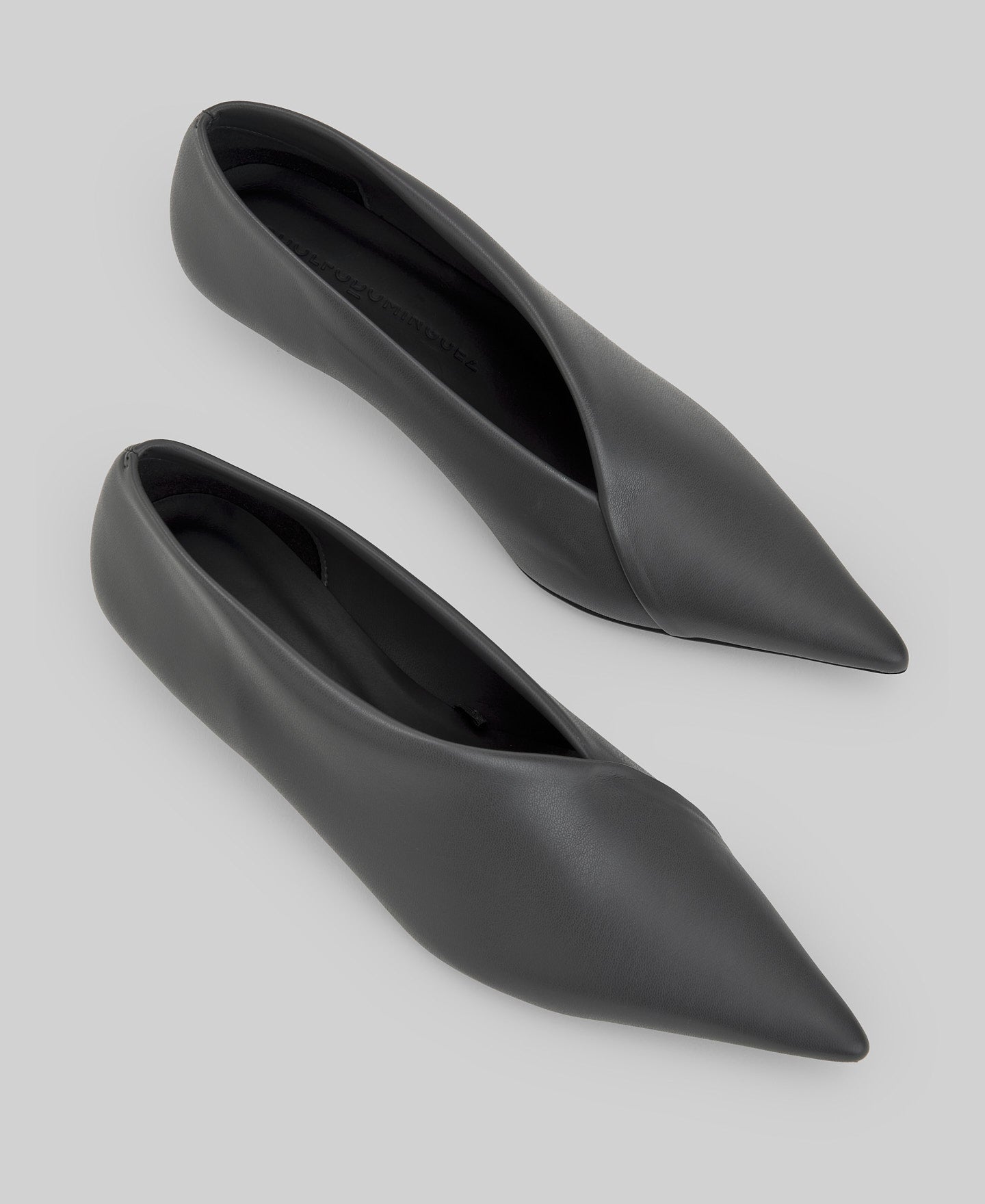 Pointed Heeled Ankle Shoe Dark Grey  For Women