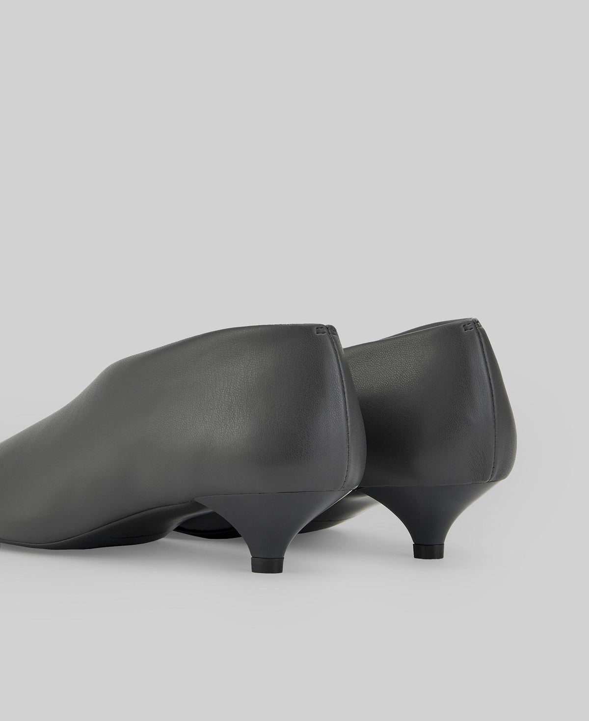Pointed Heeled Ankle Shoe Dark Grey  For Women