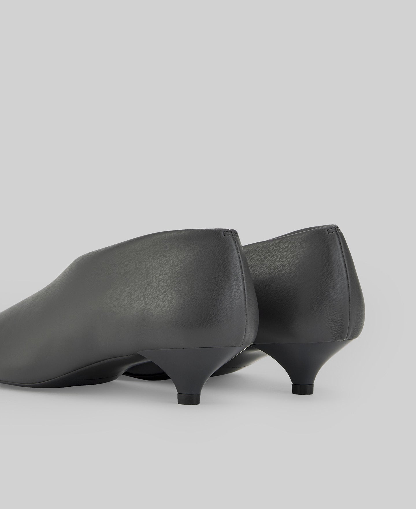 Pointed Heeled Ankle Shoe Dark Grey  For Women