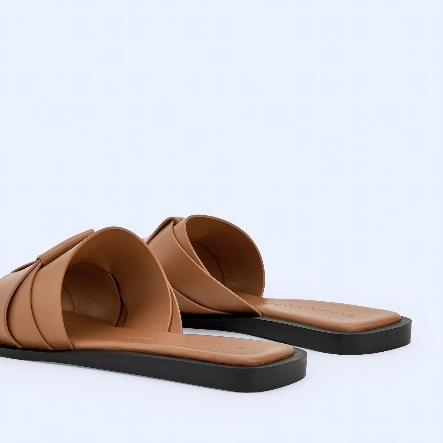 Buff Leather Flat Sandal