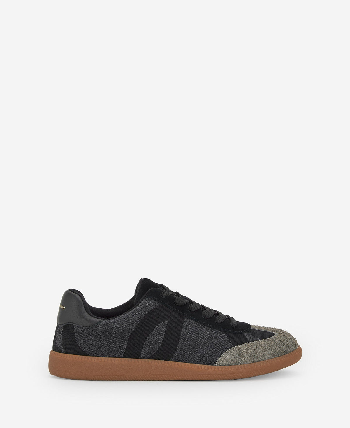 Black Maxi Logo Leather Sneakers