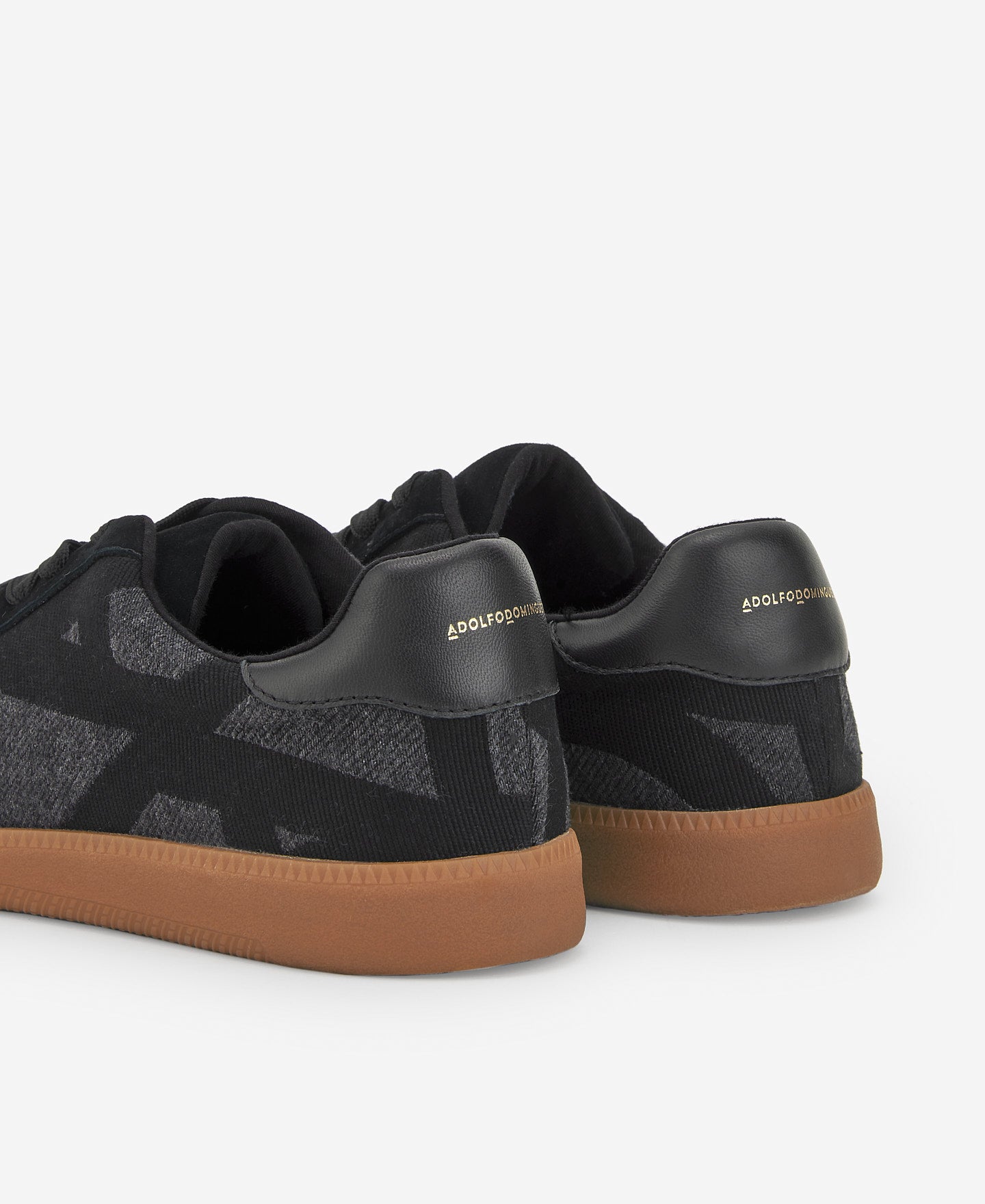 Black Maxi Logo Leather Sneakers