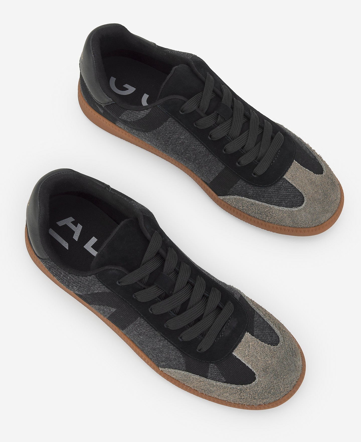 Black Maxi Logo Leather Sneakers