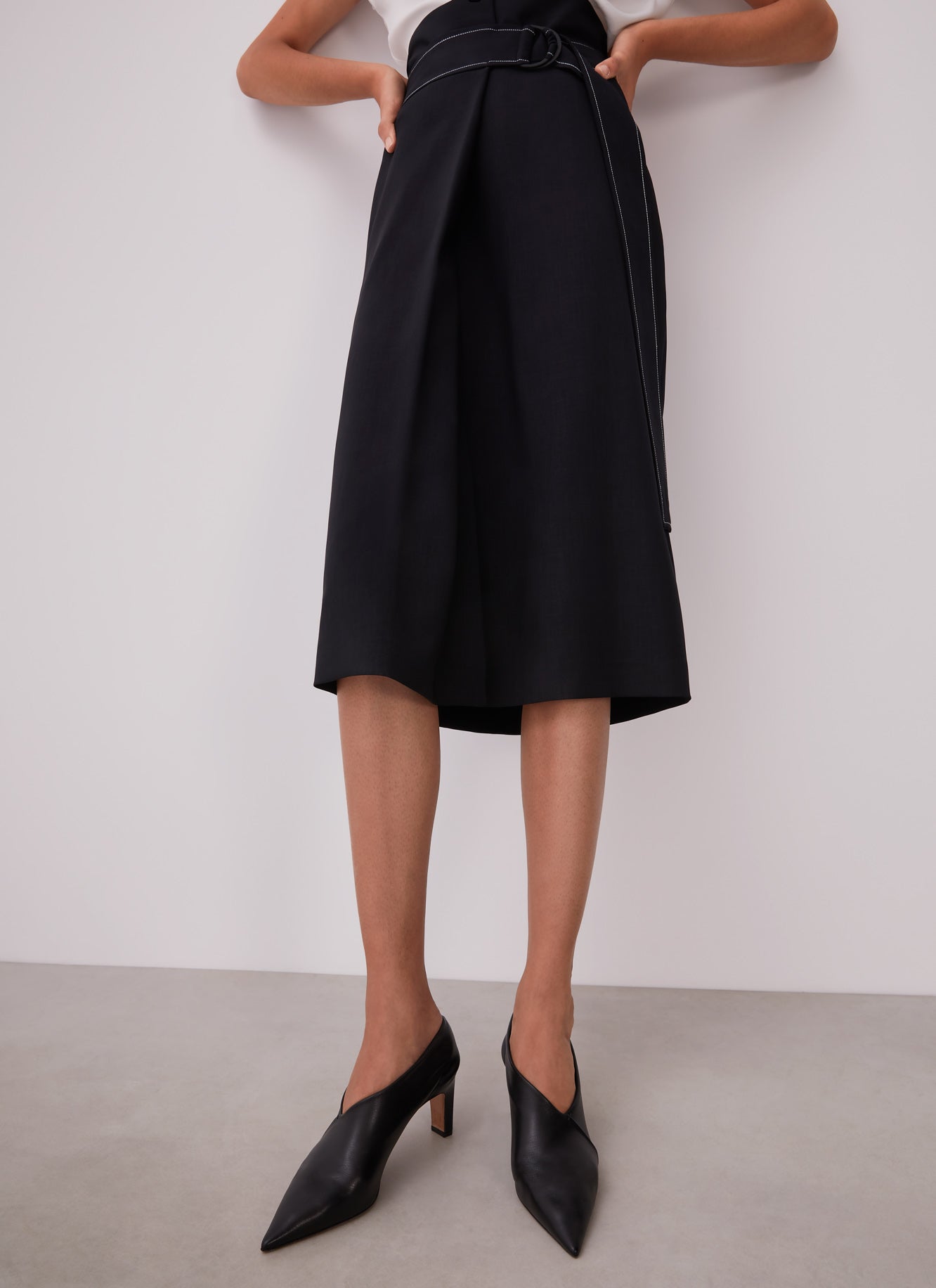 Black Nappa Effect Asymmetric Ankle Boots