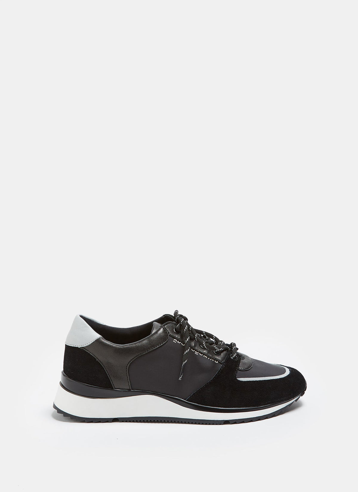 Black Sneakers With Leather Appliqué