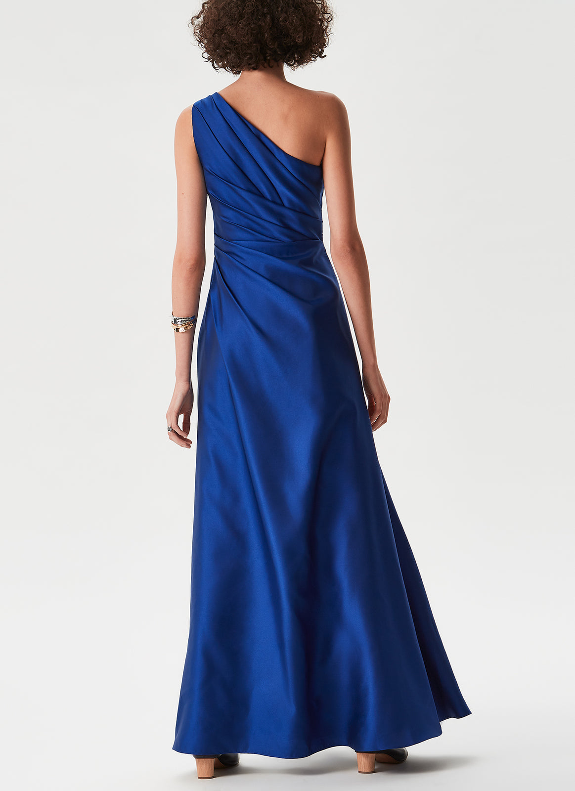 Blue Long Asymmetric Dress