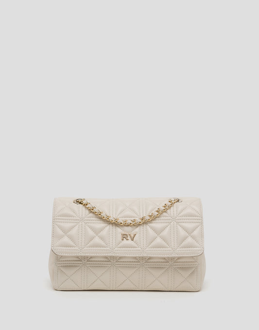 Linda Midi shoulder bag padded raw leather