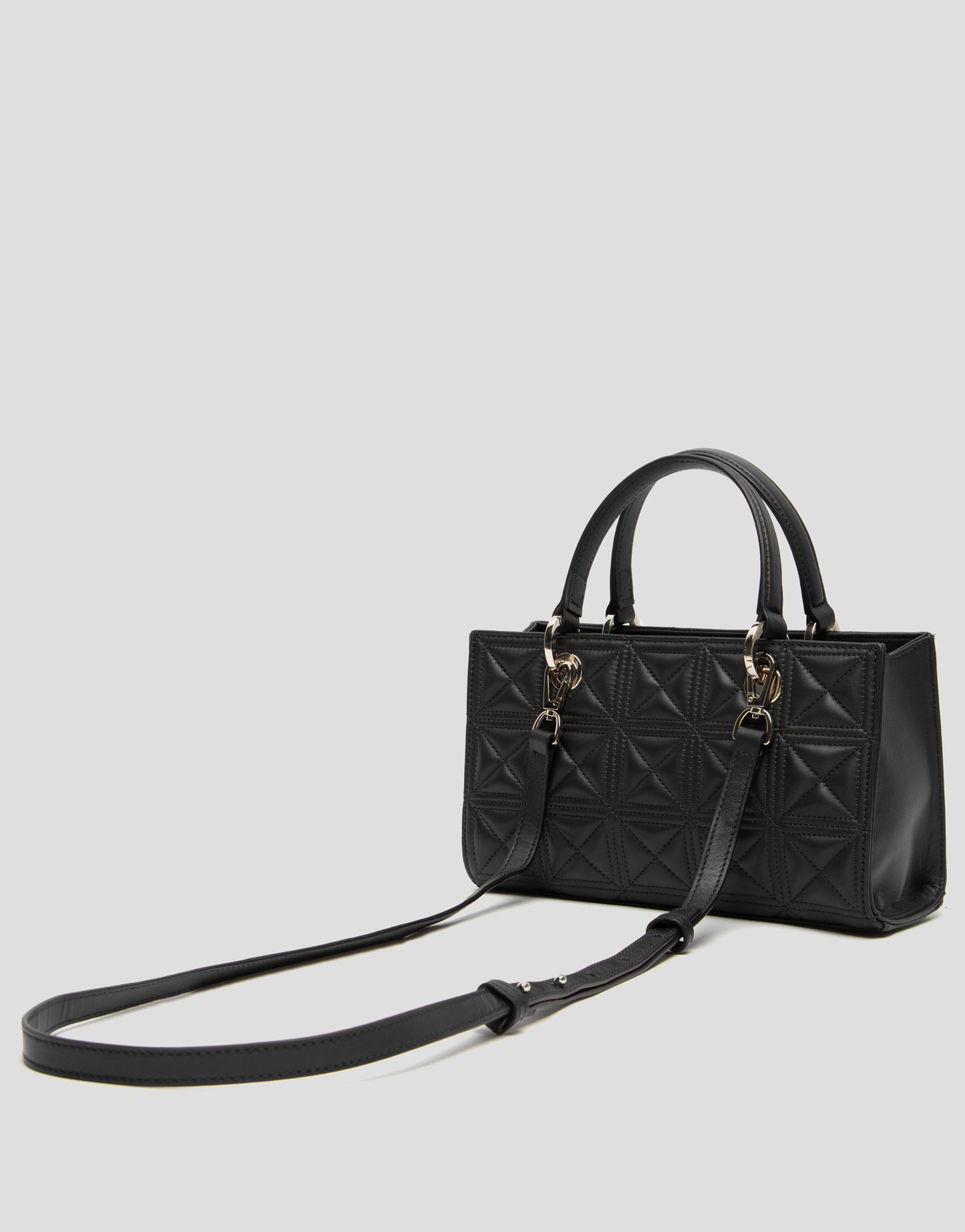 Baguette Bag Linda quilted leather black