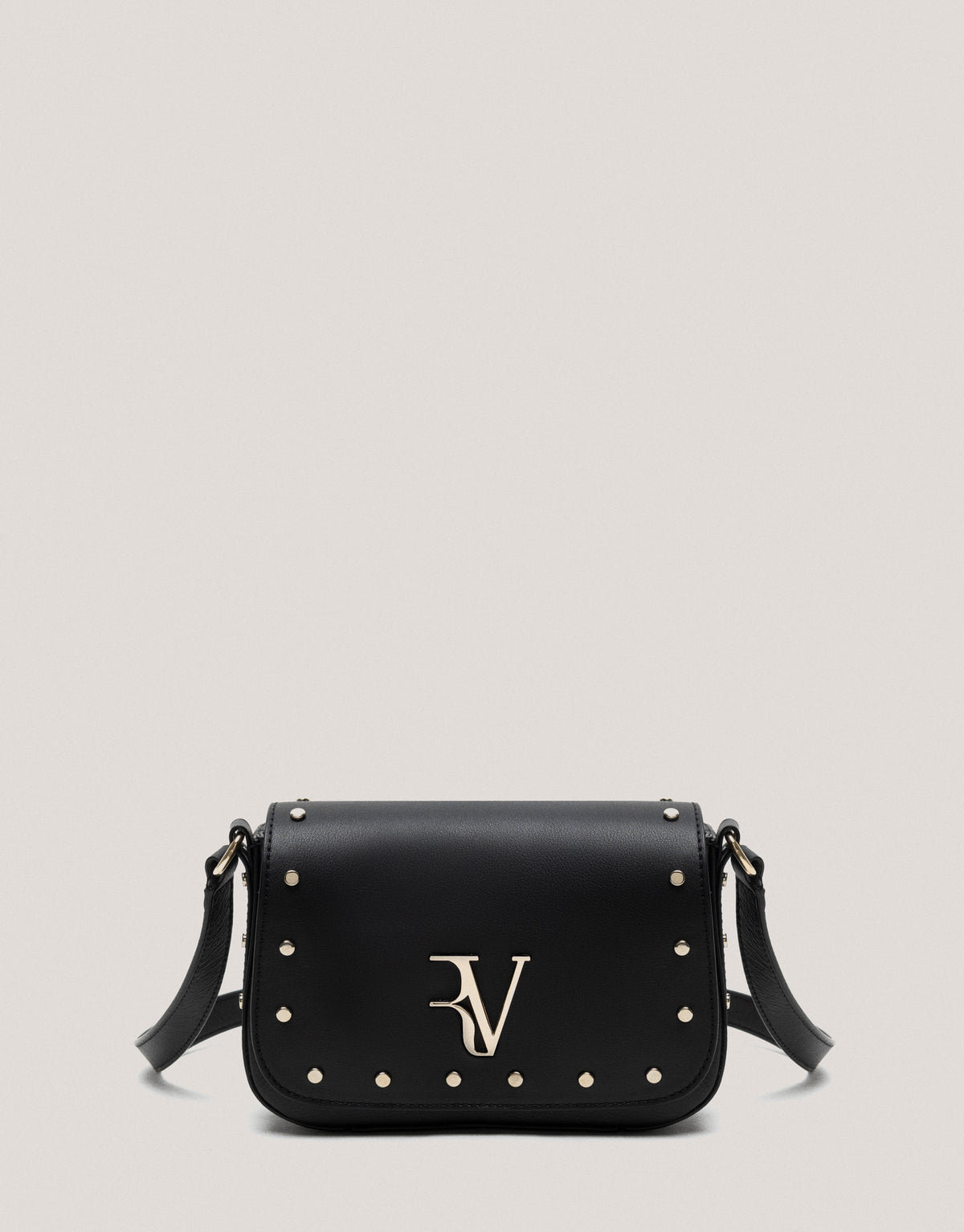 Black leather Mini Mafalda shoulder bag