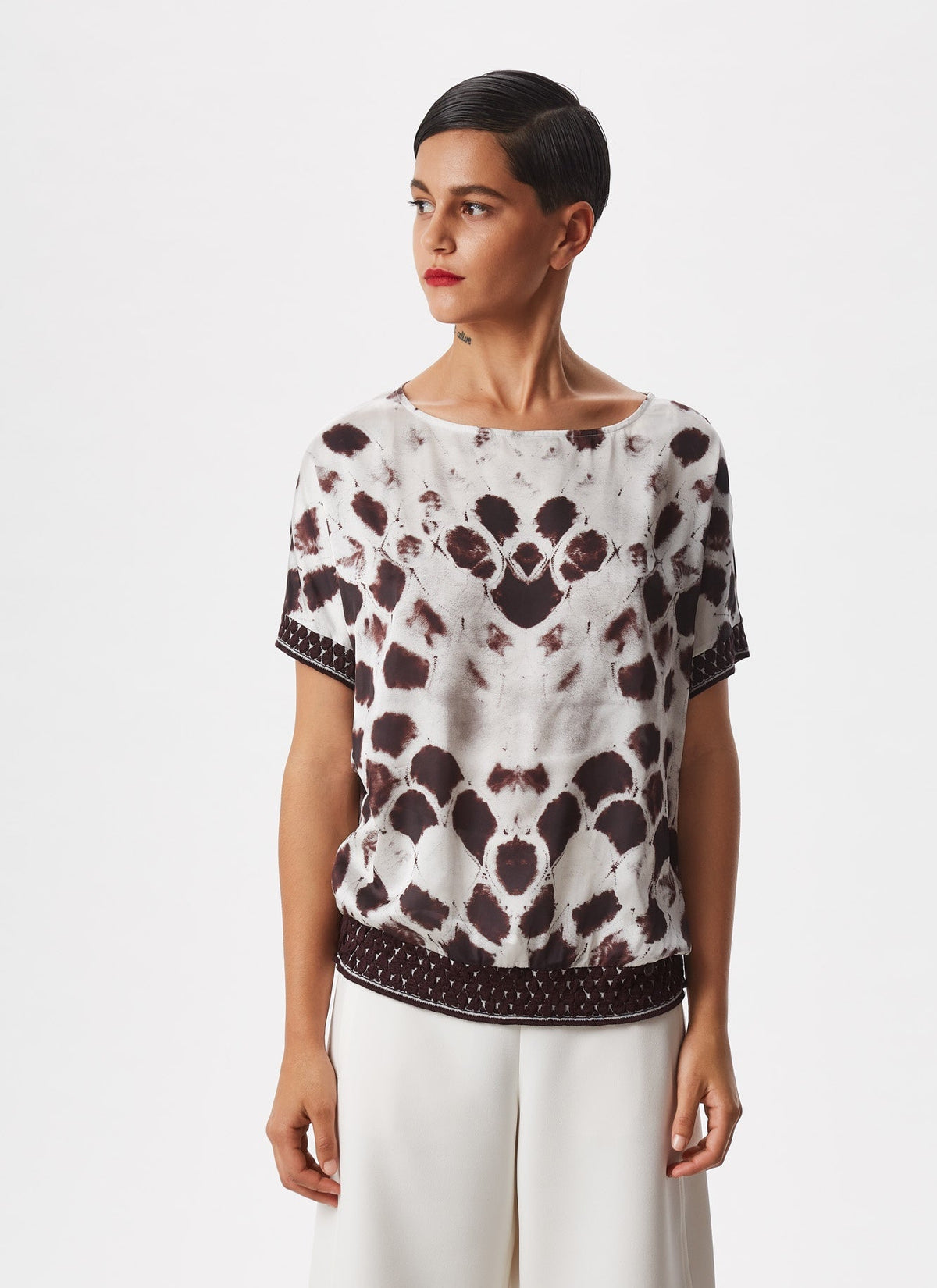 Animal Print T-Shirt With Signature Snake Print
