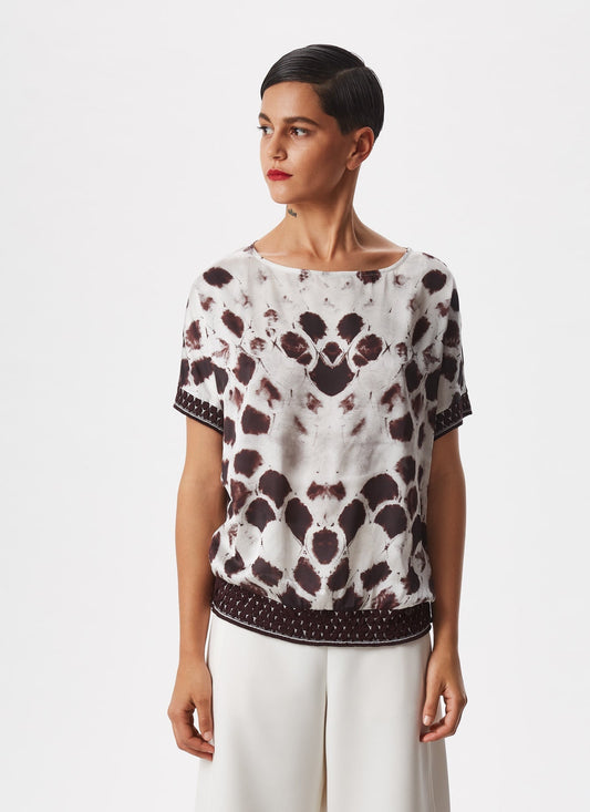 Animal Print T-Shirt With Signature Snake Print