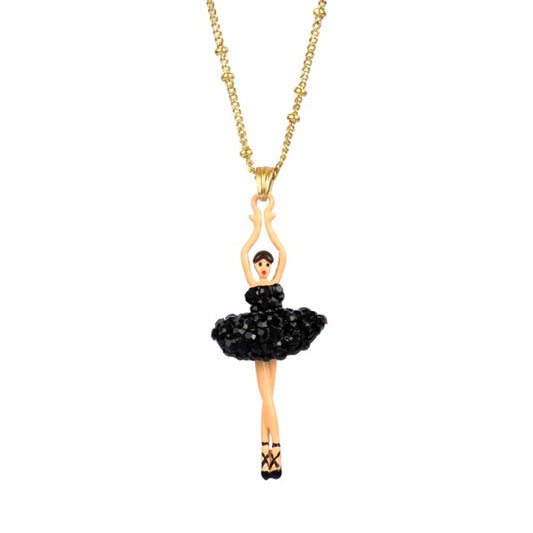 Pas de Deux Lux Ballerina Black Necklace | AADDL359/2