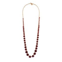 La Diamantine Stones And Chain Aurore Purple Necklace