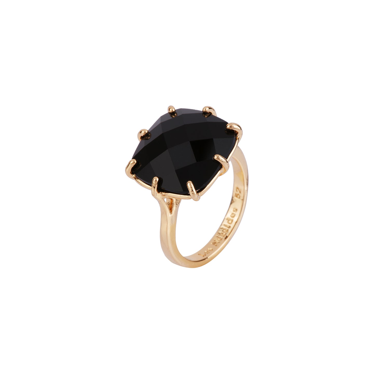 Black Square Stone La Diamantine Solitaire Rings