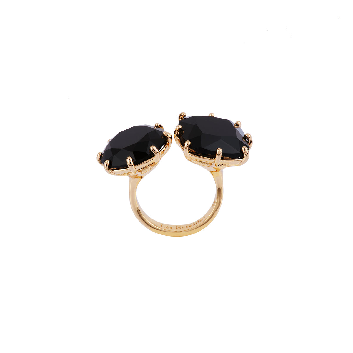 Black Round And Square Stones La Diamantine You And I Rings | ACLD6112