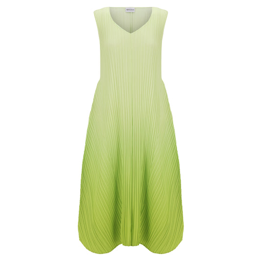 Alquema | Long Estrella Dress | Shadow Lime