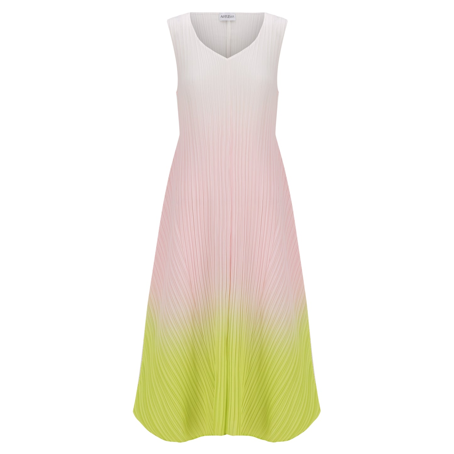Long Estrella Dress in Candy Lime