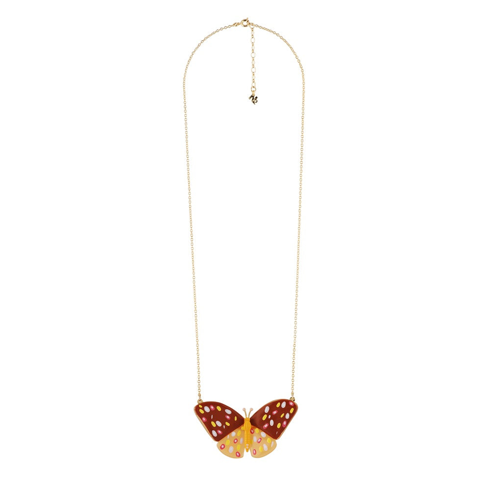 Envol Graphique Butterfly Brown Necklace | ADEG3081