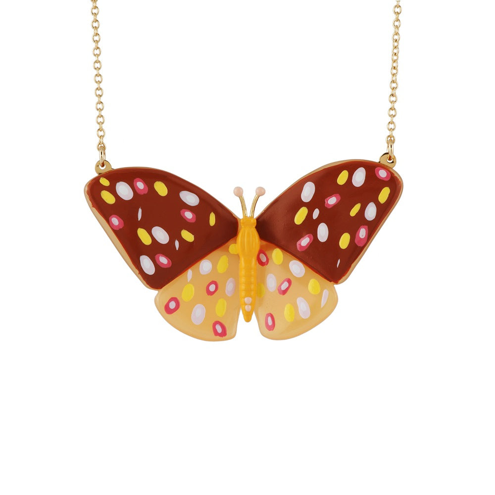Envol Graphique Butterfly Brown Necklace | ADEG308/1
