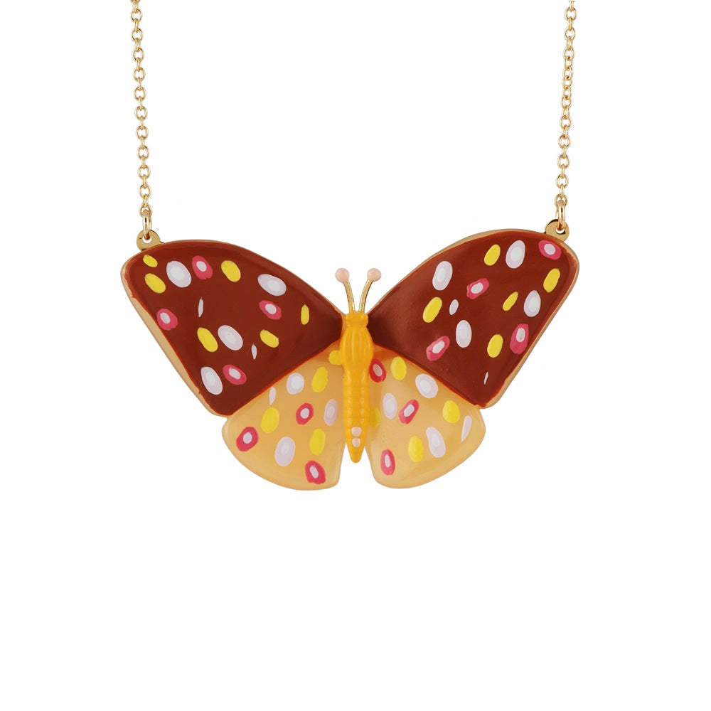 Envol Graphique Butterfly Brown Necklace | ADEG3081