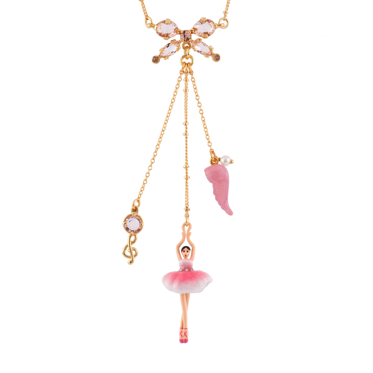 Pas de Deux Multi-Éléments Sparkling Pink Necklace