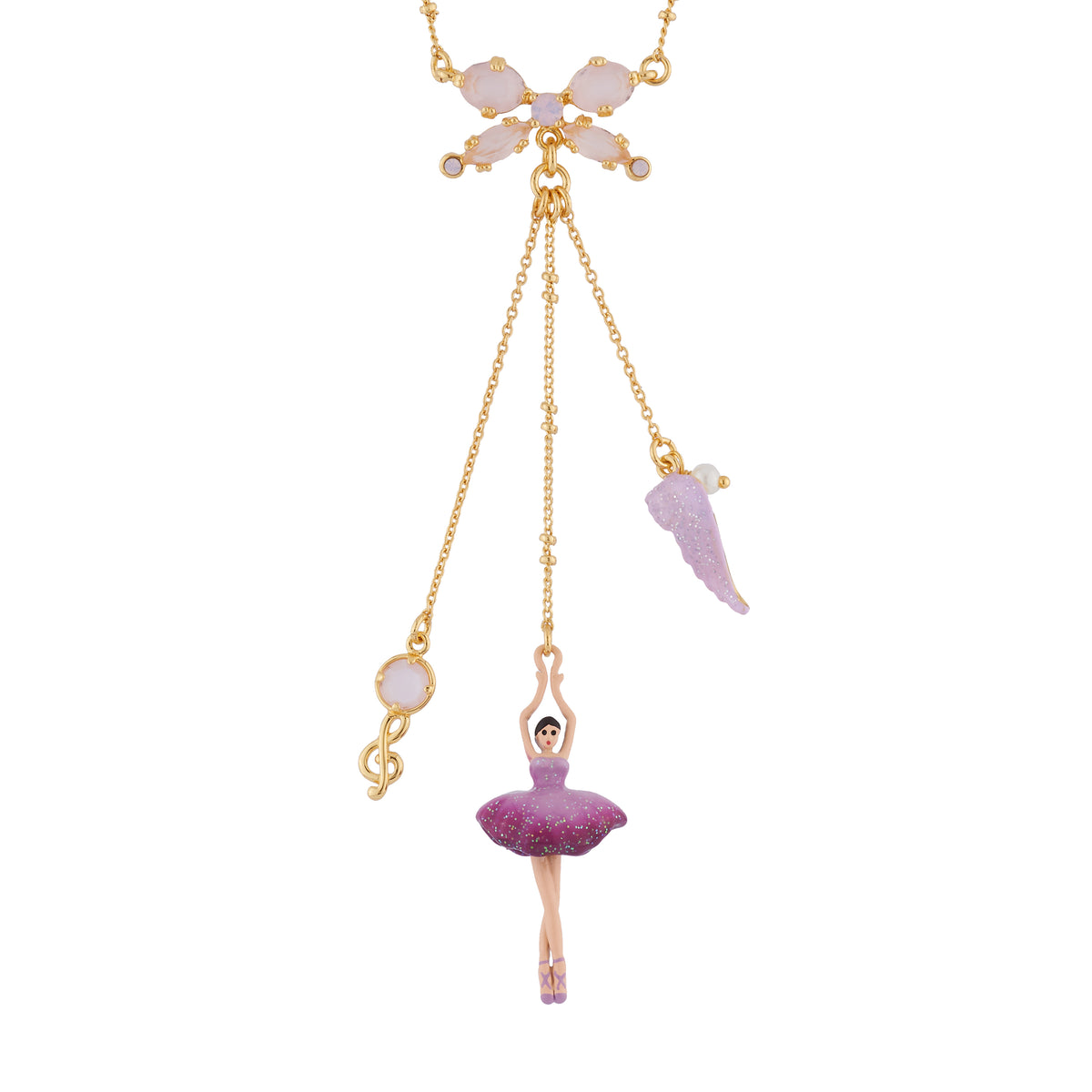 Pas De Deux Multi-Éléments Gradient Plum Necklace | AIDD3021