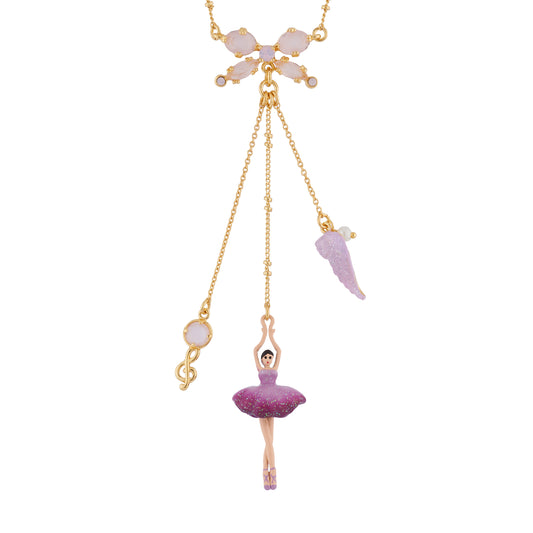 Pas De Deux Multi-Éléments Gradient Plum Necklace