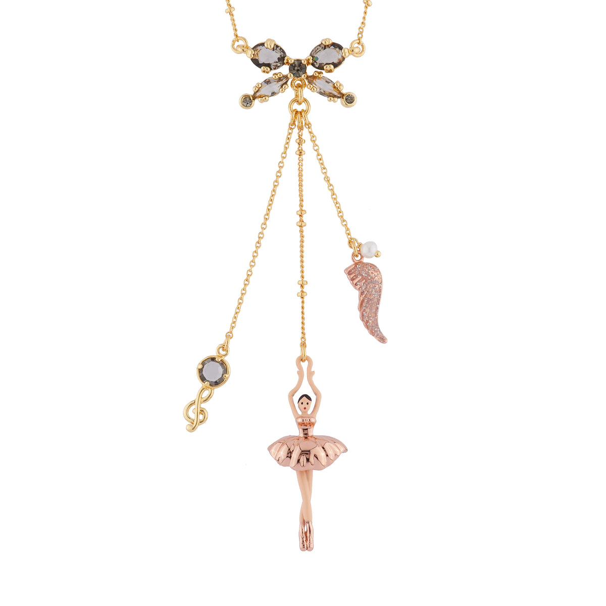 Pas De Deux Multi-Éléments Pink Gold Necklace | AIDD3022