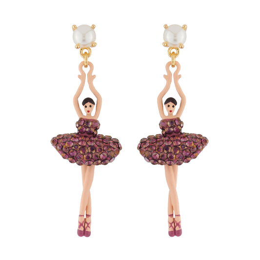 Pas de Deux Lux Rhinestones Lilac Earrings | AIDDL115C/1