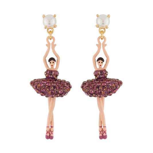 Pas De Deux Lux Rhinestones Lilac Earrings