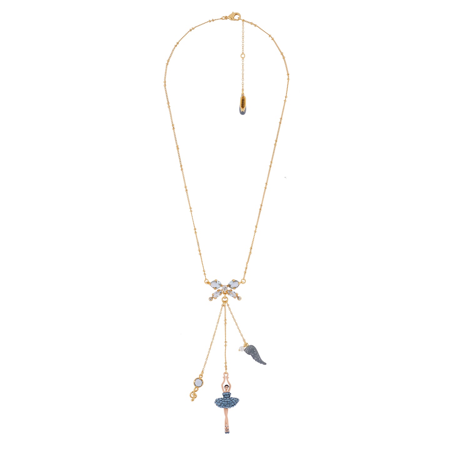 Pas de Deux Lux Rhinestones Denim Blue Necklace | AIDDL3022