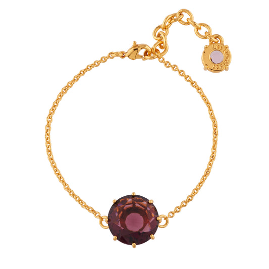 Plum Round Stone La Diamantine Thin Bracelet
