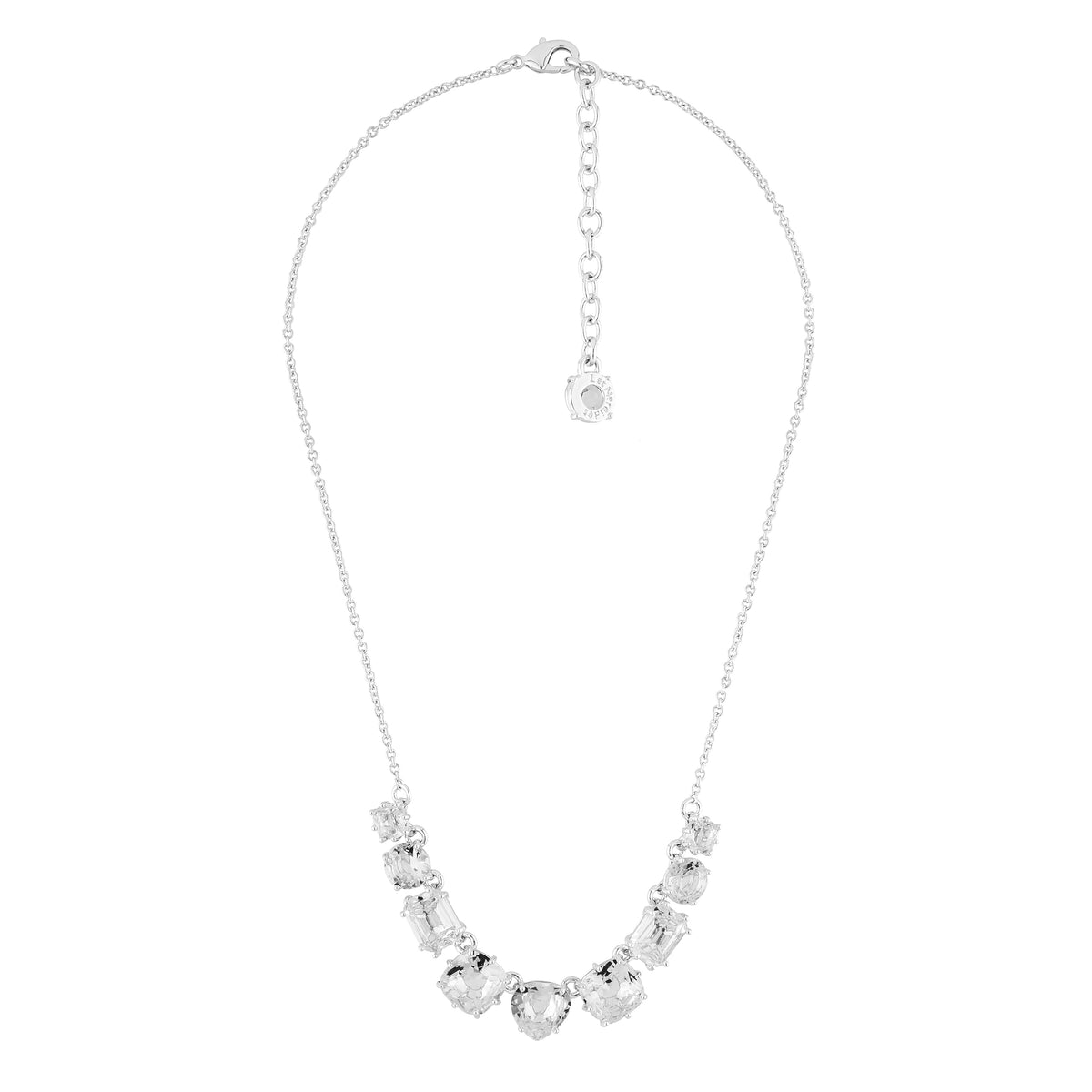 Silver 9 Stones La Diamantine Thin Necklace | AILD3183