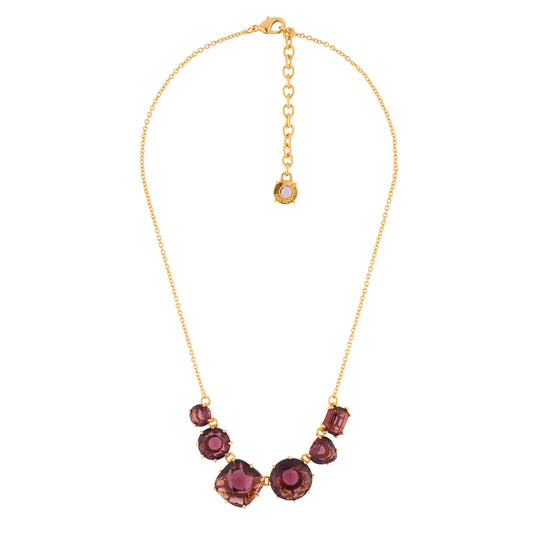 Plum 6 Stones La Diamantine Thin Necklace