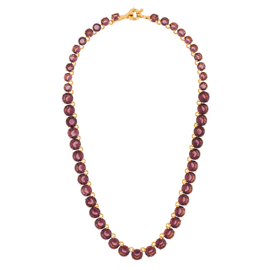 Plum Round Stones La Diamantine Choker Necklace | AILD3321