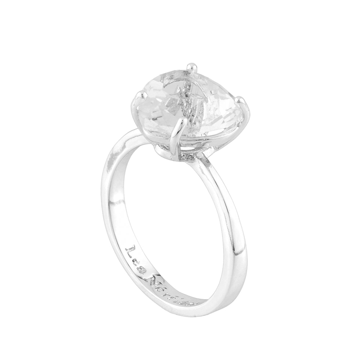 Silver Hearthstone La Diamantine Solitaire Rings | AILD6173