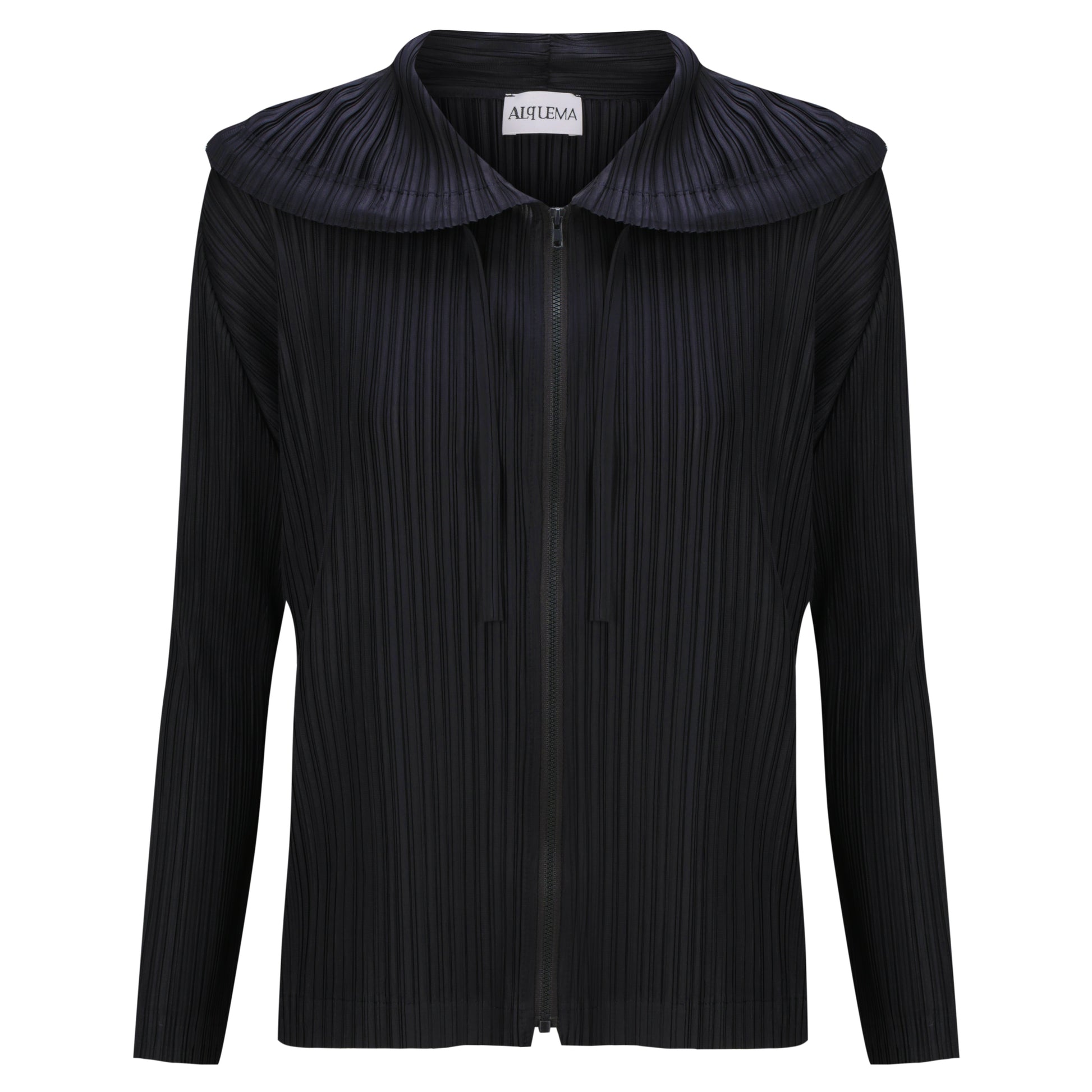 Simply Pleat Hoodie Jacket in Baritone Blue