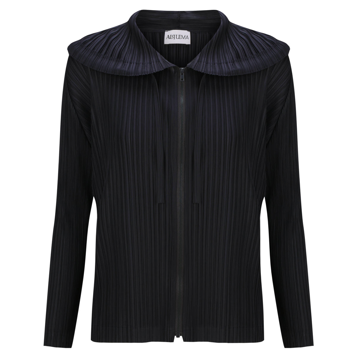 Simply Pleat Hoodie Jacket in Baritone Blue
