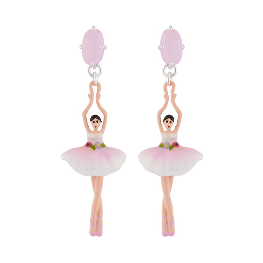 Pas de Deux Silver Pink Earrings | AJDD1152