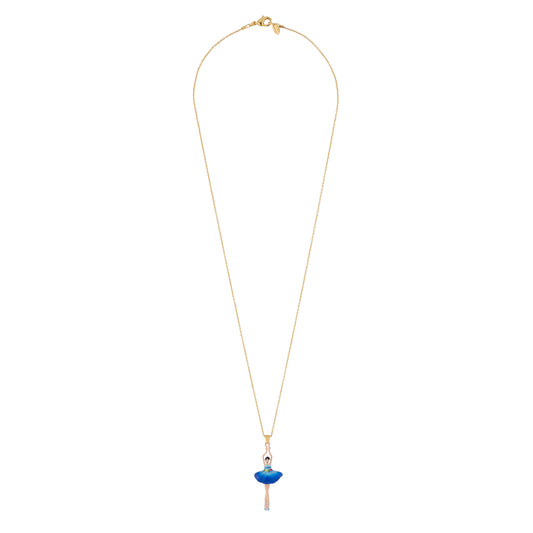 Pas De Deux Blue Gradient With Flowered Belt Necklace