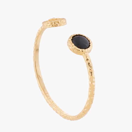 Infinity And Black Onyx Bangle Bracelet | AKBC2021