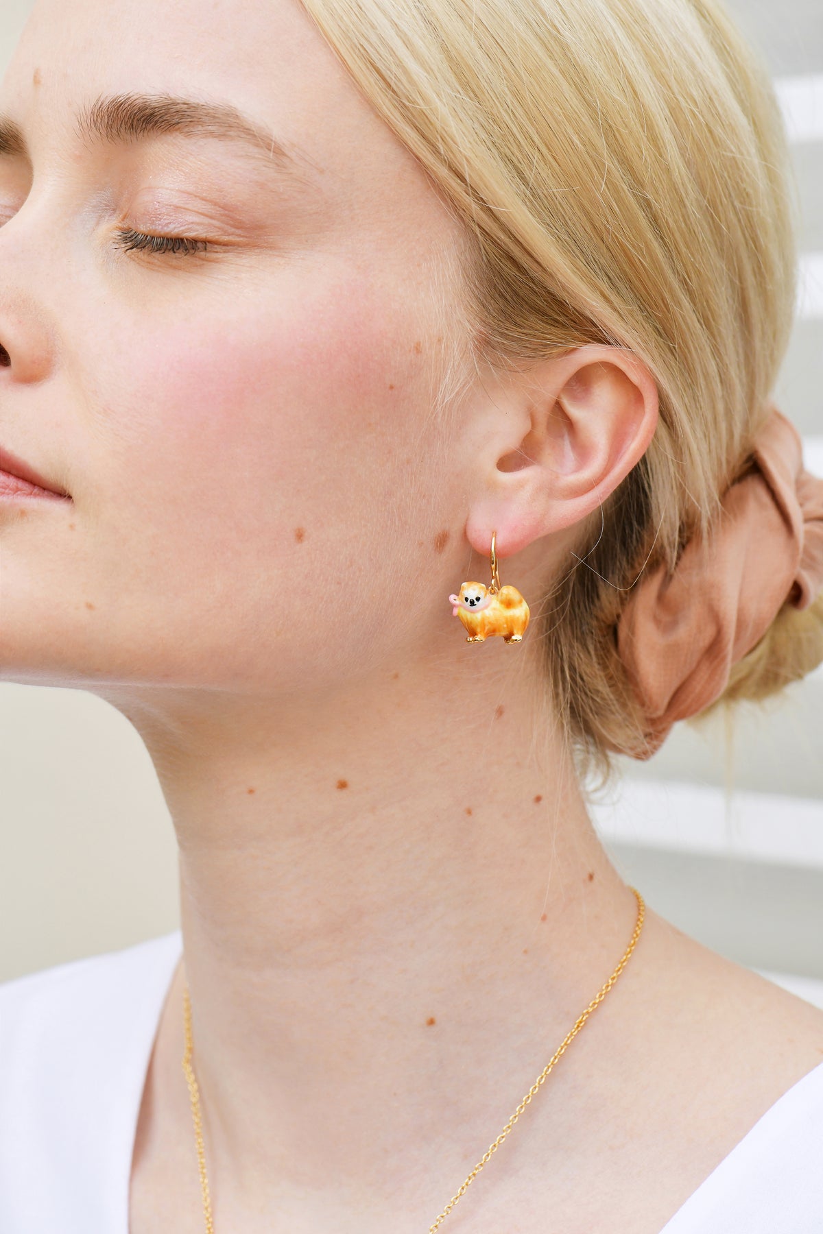 Brown Pomeranian Earrings | AKLA101