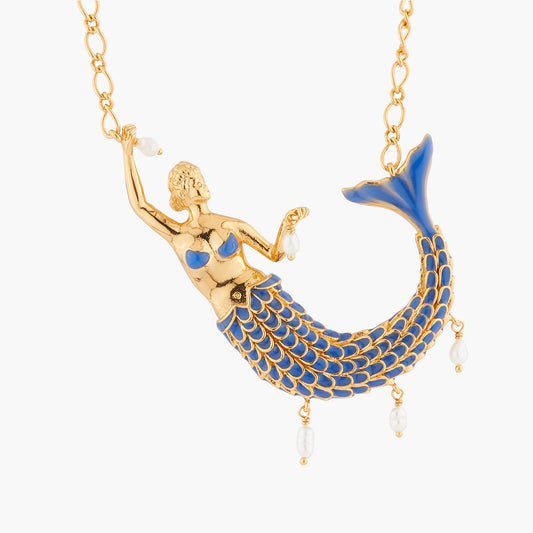 Mermaid And Freshwater Pearls Collar Necklace