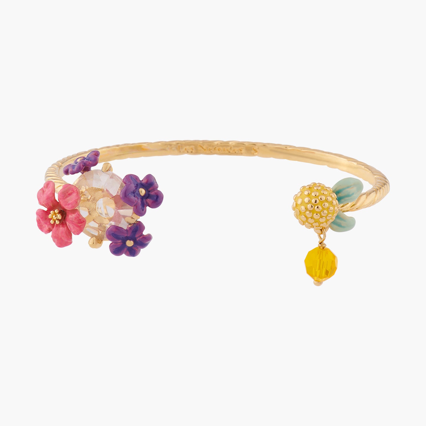 Lemon And Flower Bangle Bracelet | ALPE206/11