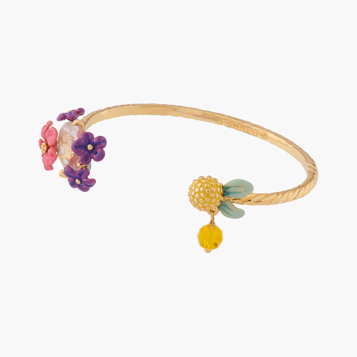 Lemon And Flower Bangle Bracelet | ALPE2061